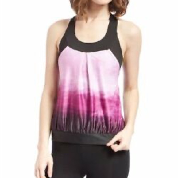 NWT Moxie Layered Tank Top Print Violet Small * - Picture 1 of 3